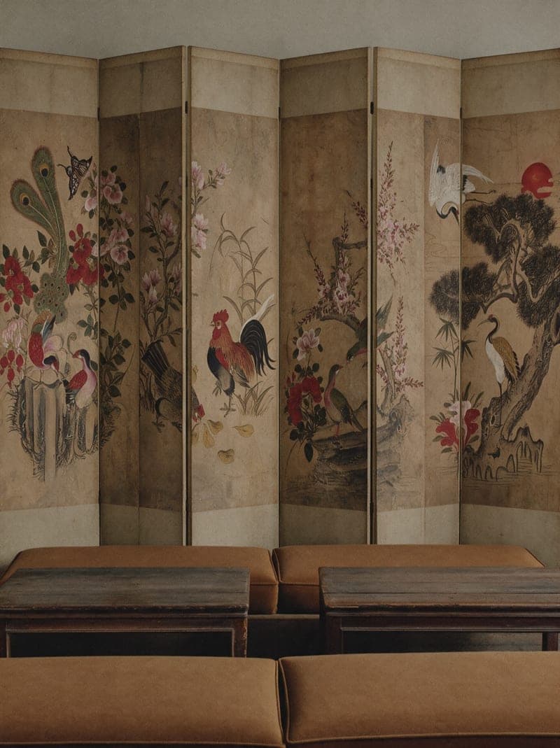 Birds and flowers screen