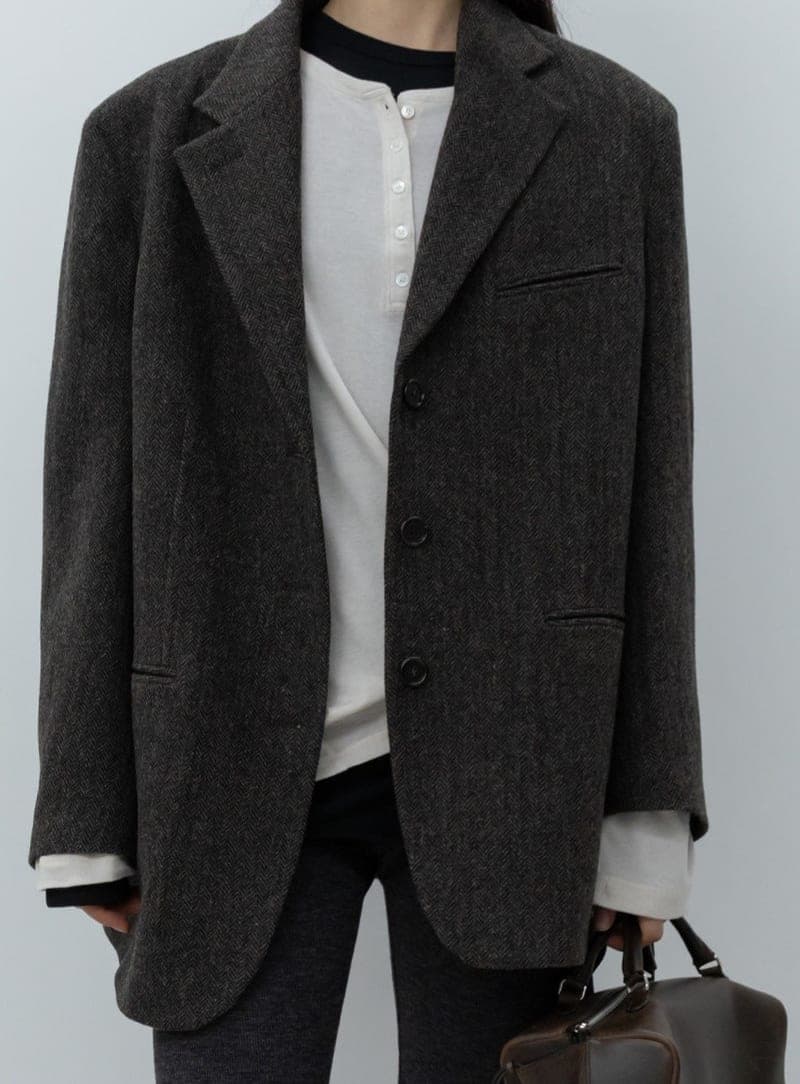 Oversized herringbone jacket · Lowclassic